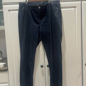 Lafayette 148 New York Thompson Waxed Denim Slim Leg Jeans Size 16